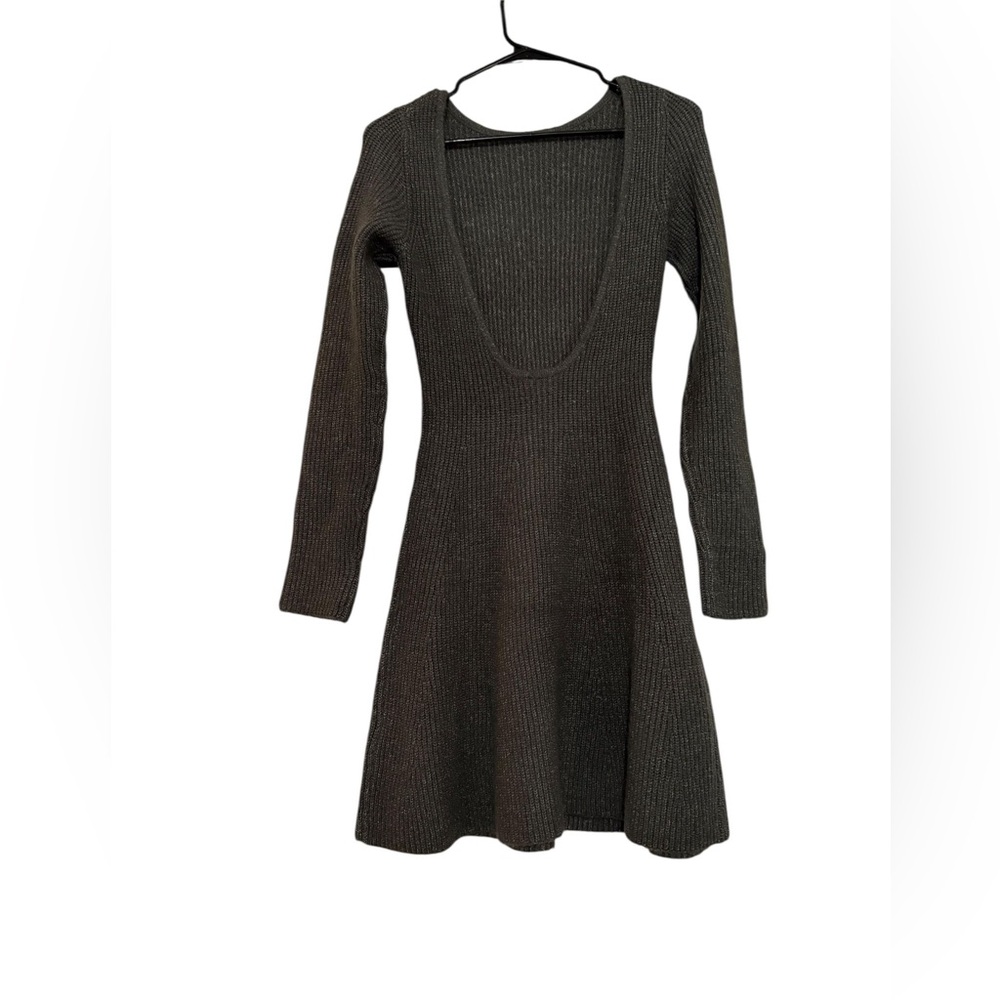 Miss Selfridge Charcoal Long Sleeve Dress